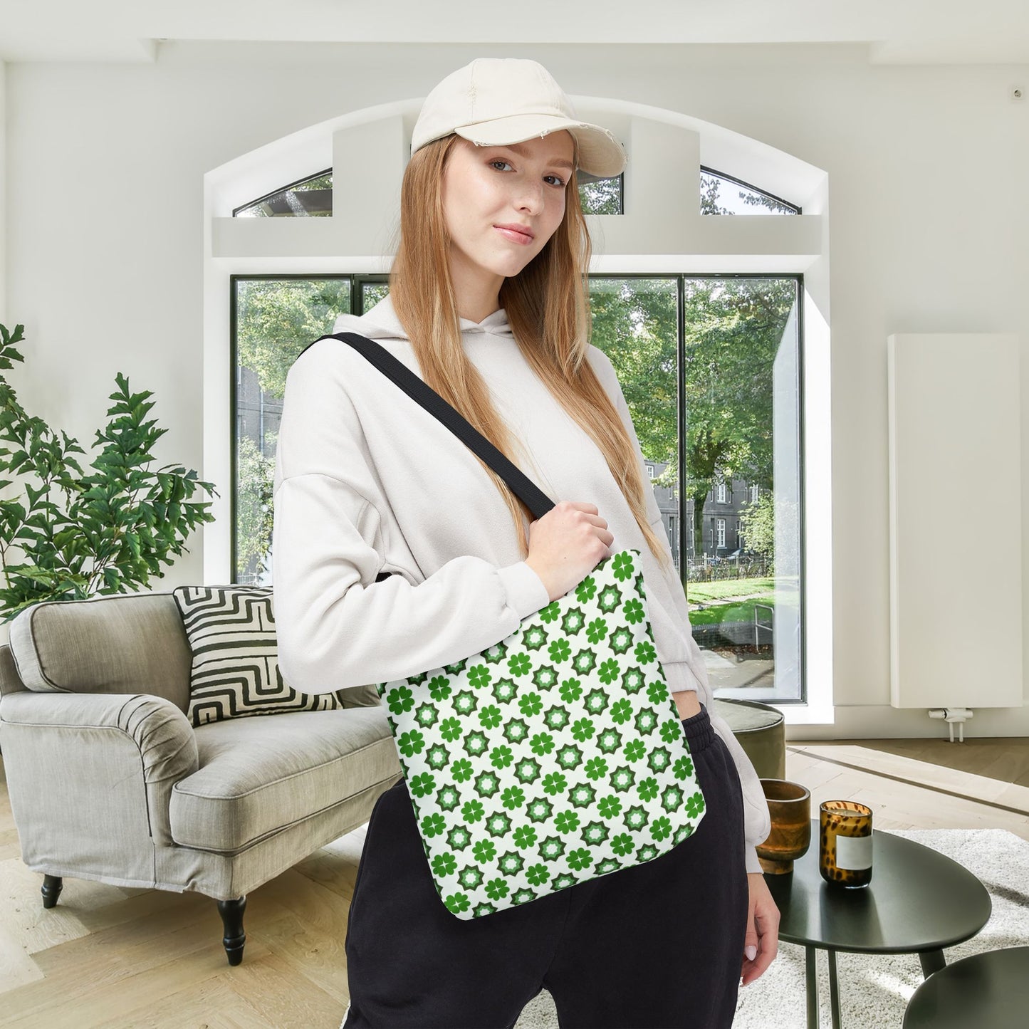 Emerald Star Garden Canvas Tote Bag
