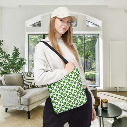 Emerald Star Garden Canvas Tote Bag