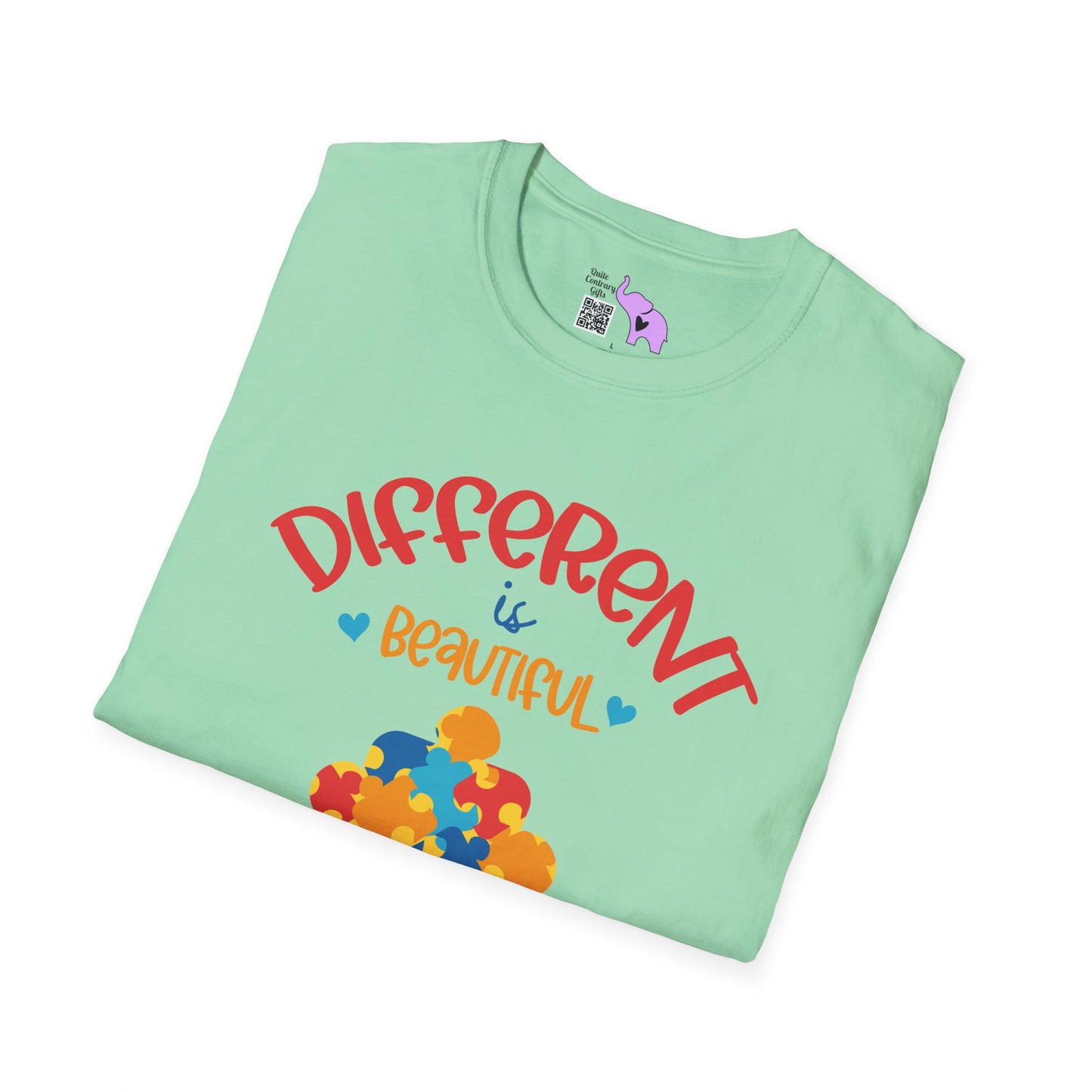 Different is Beautiful Autism Awarness Adult T-shirt