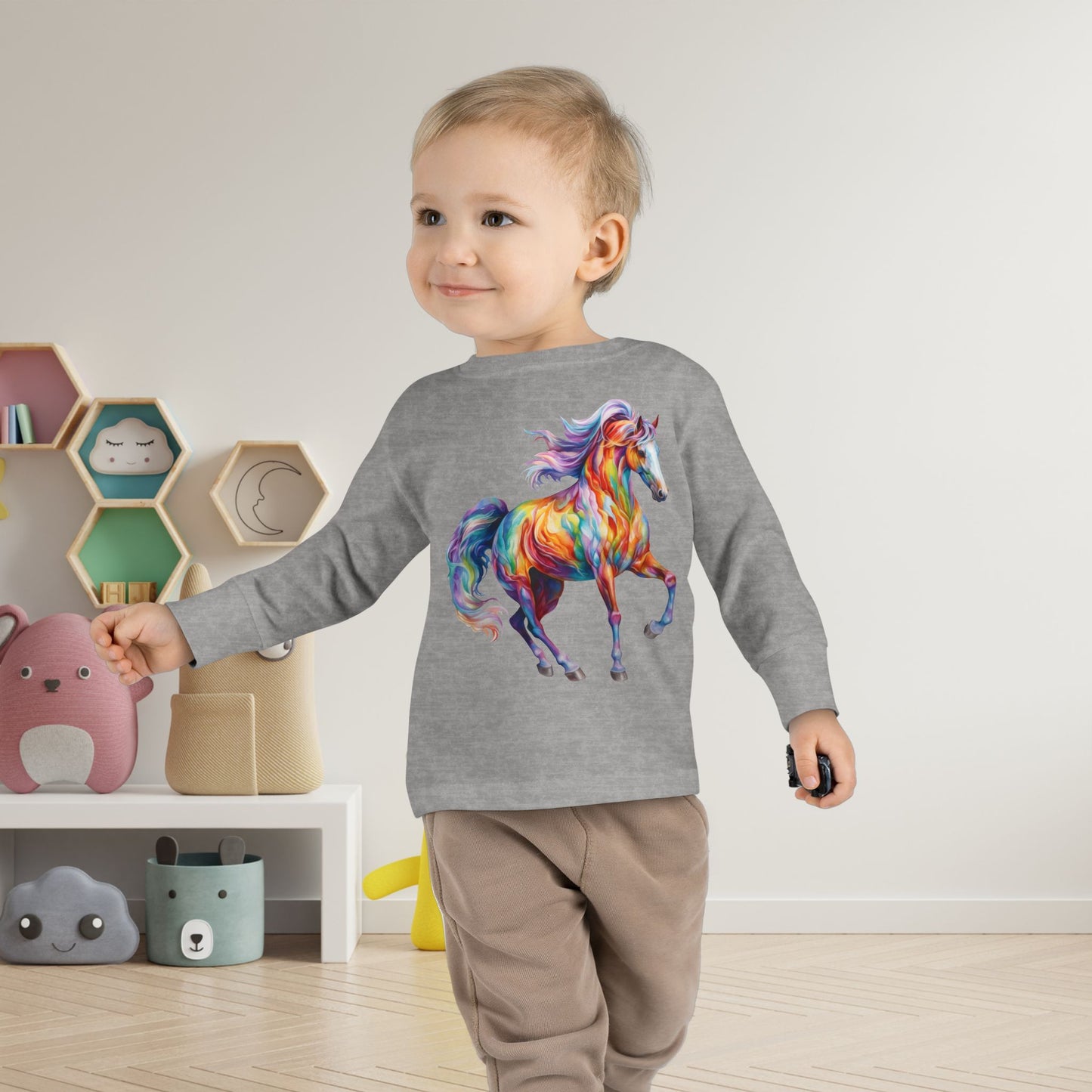 Dreamscape Stallion Toddler Long Sleeve Tee