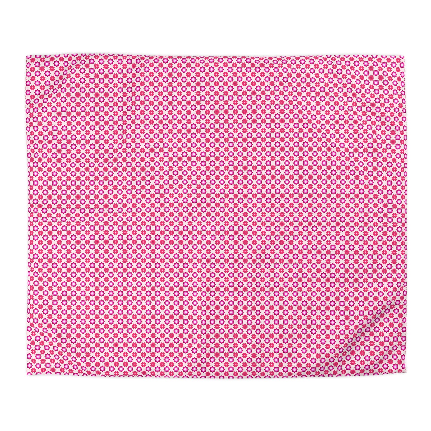 Rosy Star Garden Microfiber Duvet Cover