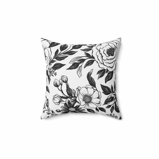 Whispering Blooms Throw Pillow