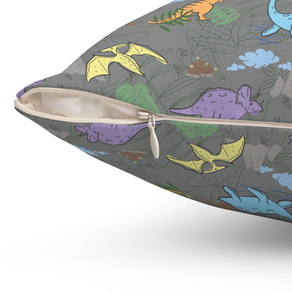 Prehistoric Playtime Throw Pillow