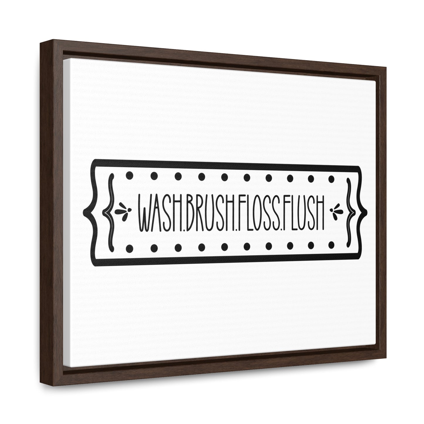 Wash Brush Floss Flush 2 Canvas Wraps, Horizontal Frame