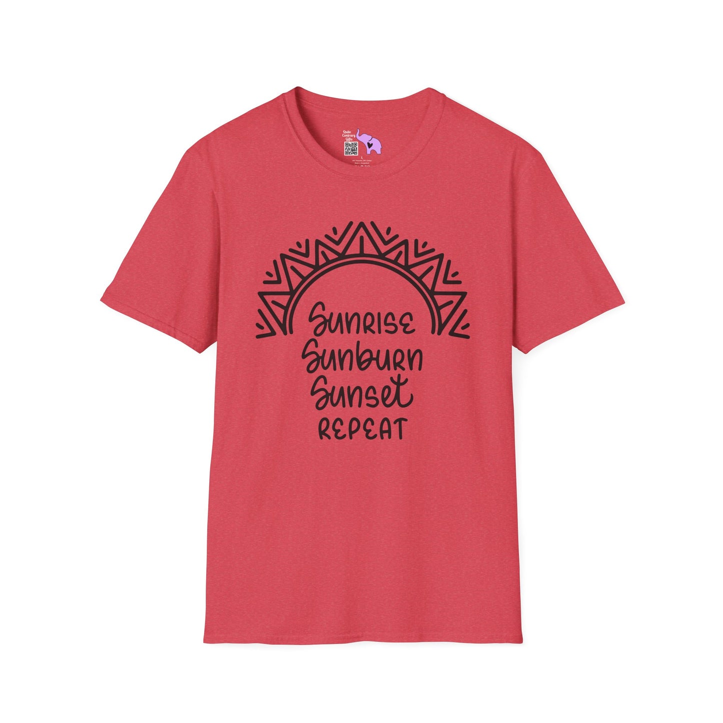 Sunrise Sunburn Sunset Repeat (2) Adult T-shirt