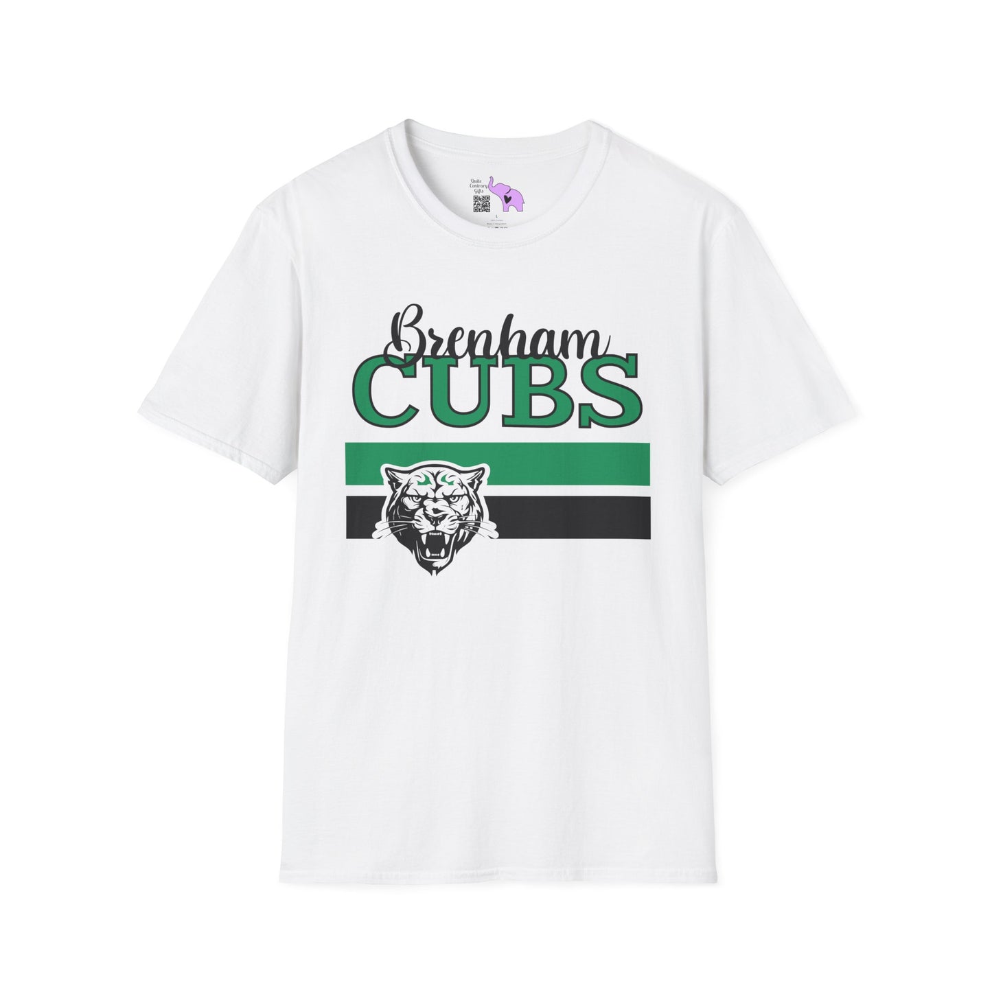 Brenham Cubs w/Mascot & Stripes Adult T-shirt