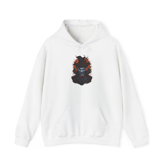 Creepy Demon Wearing Top Hat Heavy Blend™ Hooded Sweatshirt