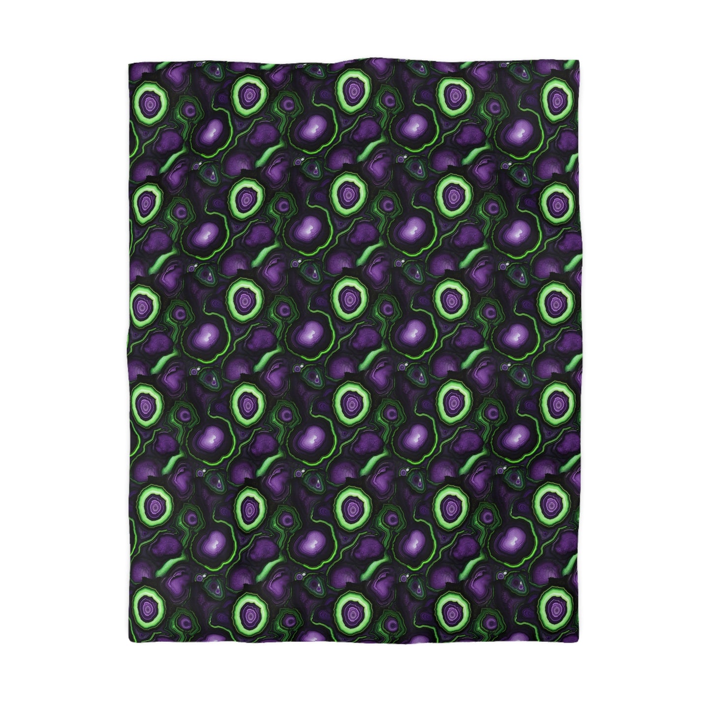 Amethyst & Lime Fracture Microfiber Duvet Cover