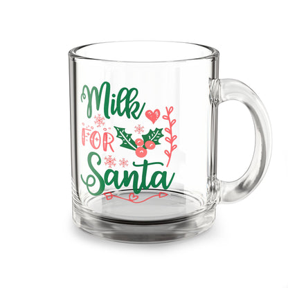 Milk for Santa 10oz Glass Mug