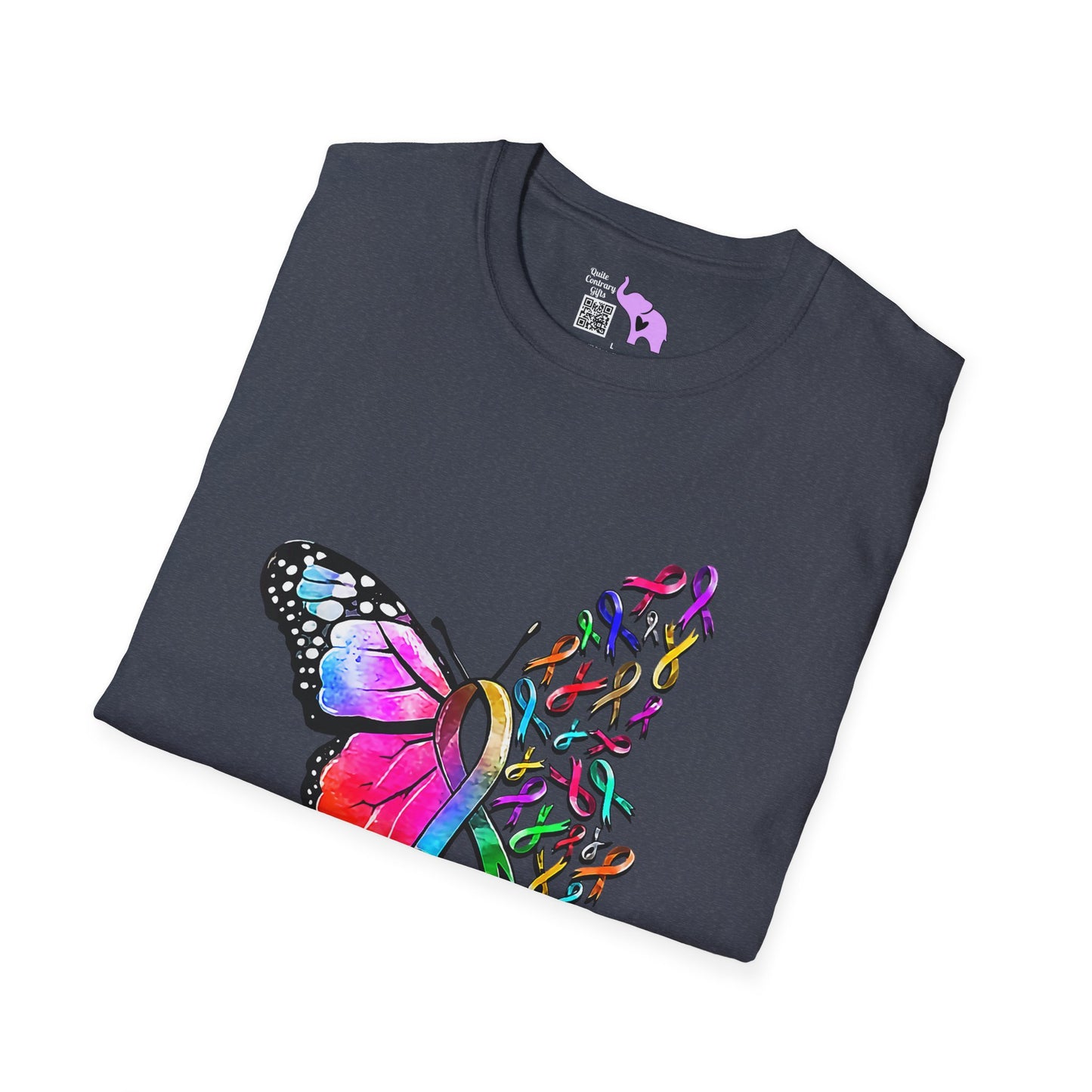 Butterfly Fight Cancer in All Colors 10 Adult T-shirt
