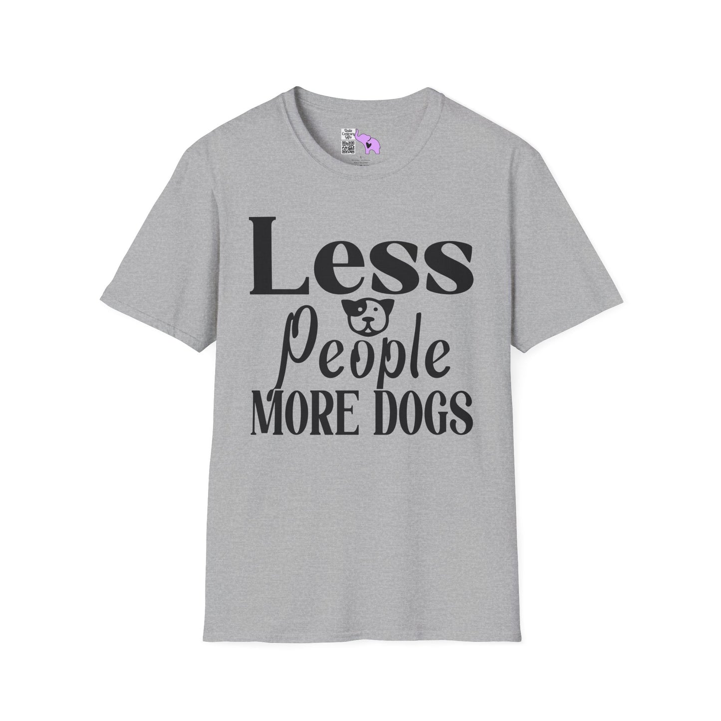 Less People More Dogs (2) Adult T-shirt