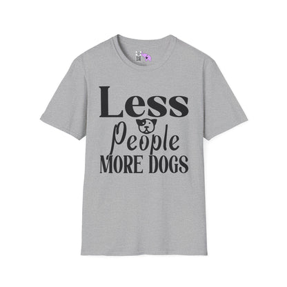Less People More Dogs (2) Adult T-shirt