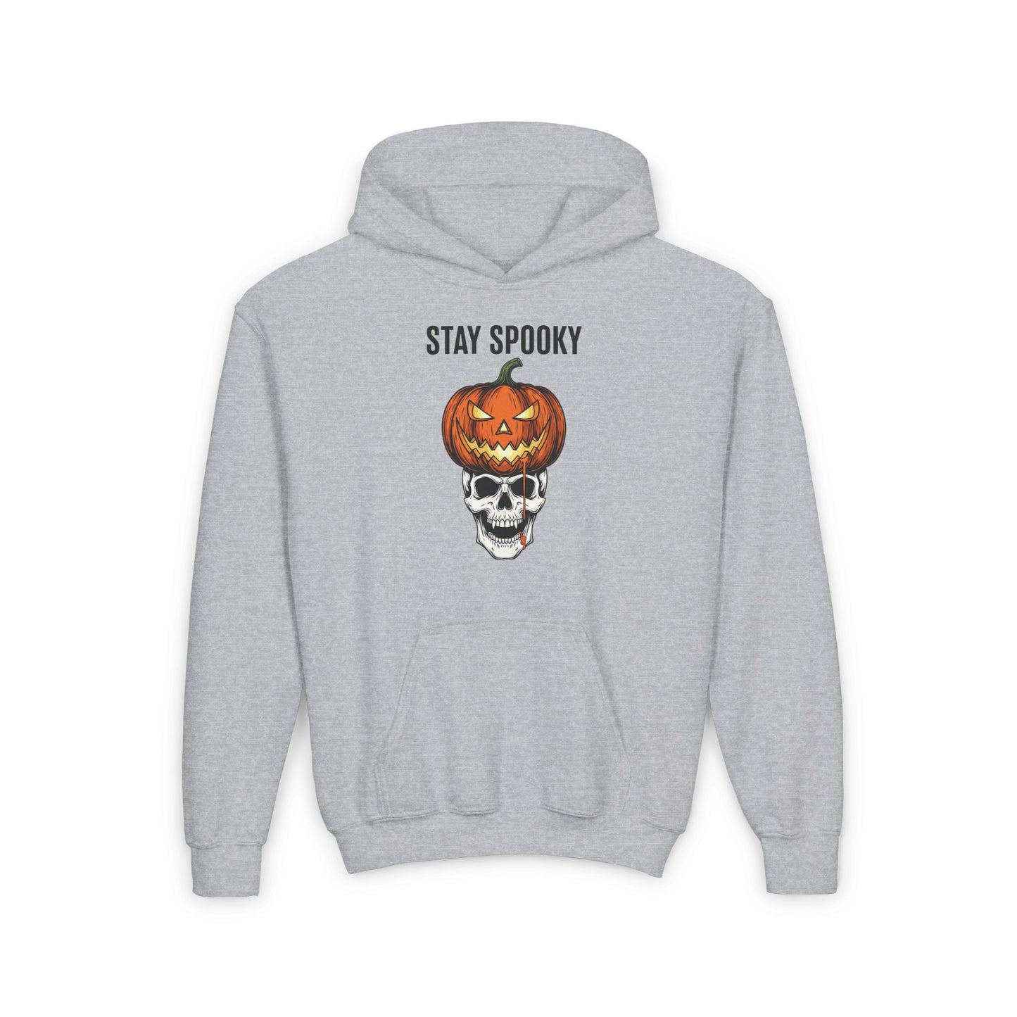 Stay Spooky (Pumpkin/Skull) Youth Heavy Blend Hoodie