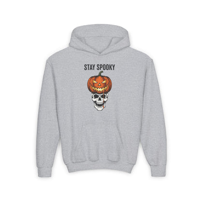 Stay Spooky (Pumpkin/Skull) Youth Heavy Blend Hoodie