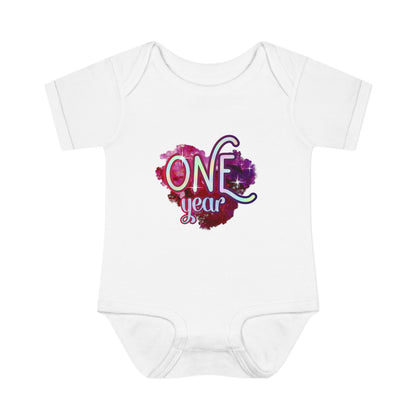 Stardust Baby Milestone Bodysuit-One Year