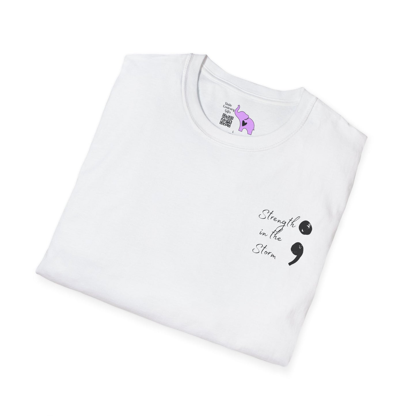 Strength in the Storm SemiColon Adult T-shirt