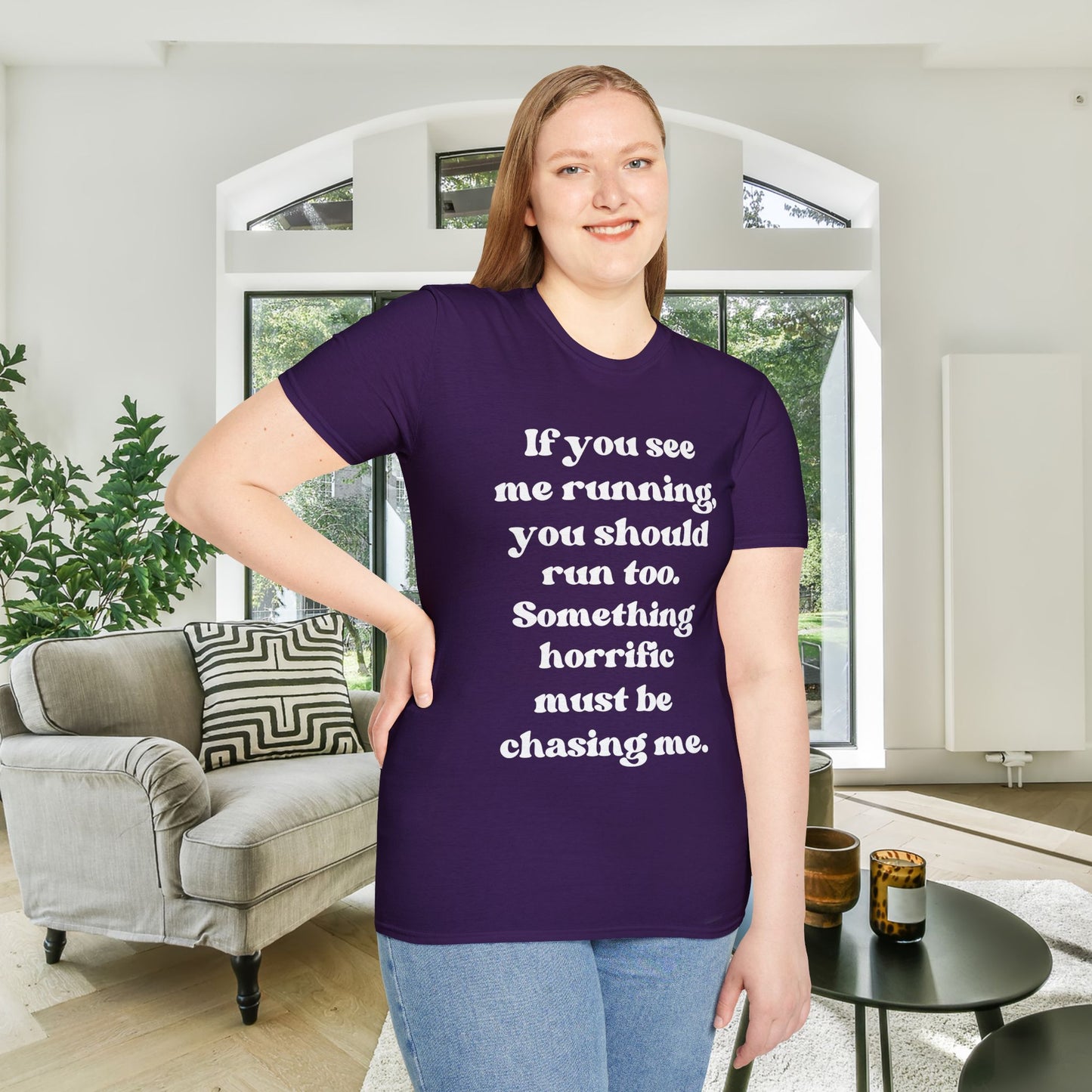 If You See Me Running... Adult T-shirt