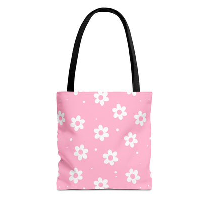 Pretty Petals & Dots Canvas Tote Bag