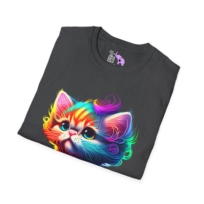 Cute Colorful Kitten Adult T-shirt