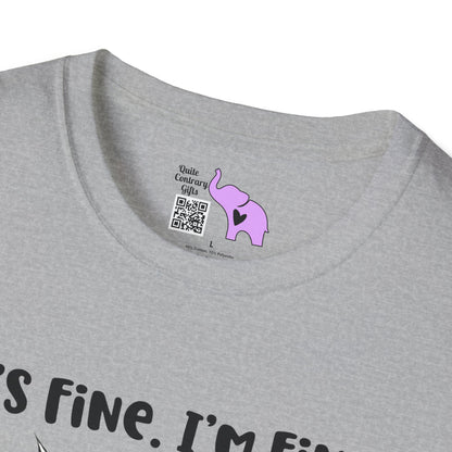 It's Fine I'm Fine Everything's Festive (Racoon) Adult T-shirt