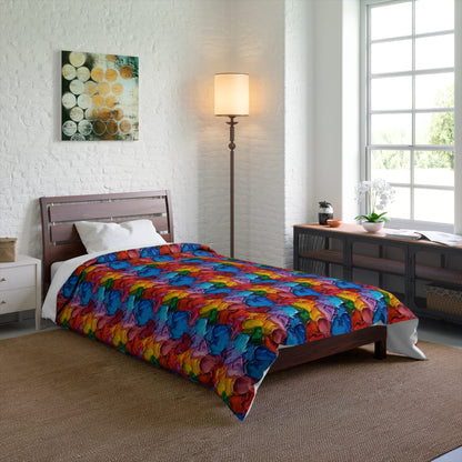 Palette Knife Hearts Comforter