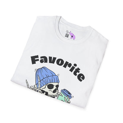 Favorite Auntie Skull Green/Blue Adult T-shirt