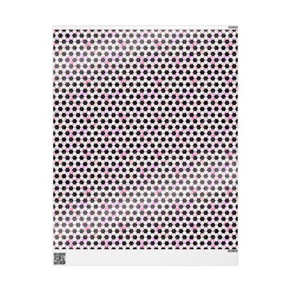 Pink Soccer Fever Wrapping Paper