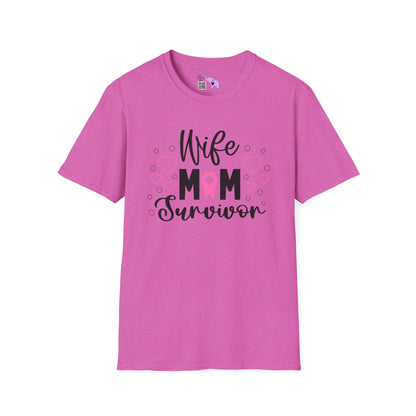 Wife Mom Survivor Adult T-shirt