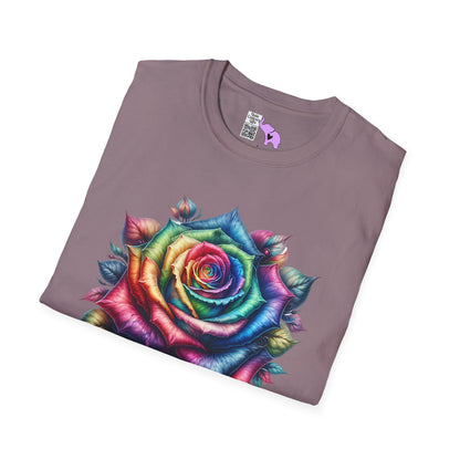 Colorful Rose Adult T-shirt