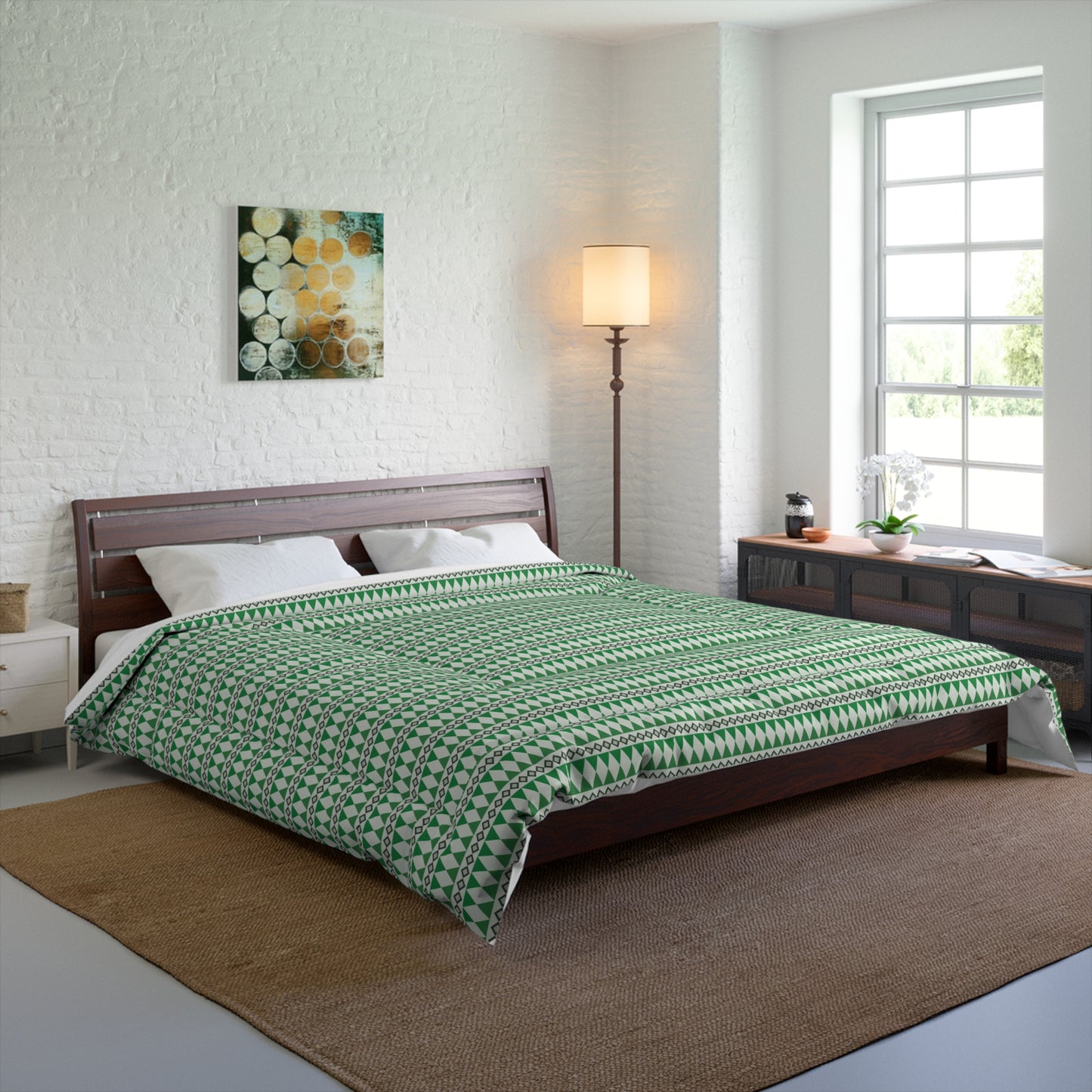 Moss Cairn Stripes Basic Bedding Set