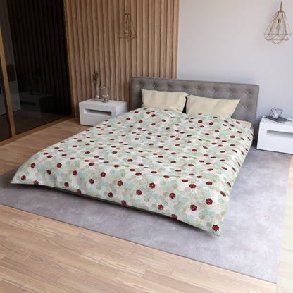 Love Letters & Honeycomb Microfiber Duvet Cover