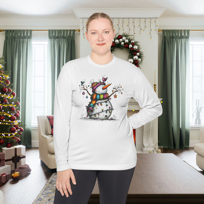 The Snowman Who Loved Butterflies Adult Long Sleeve Tee
