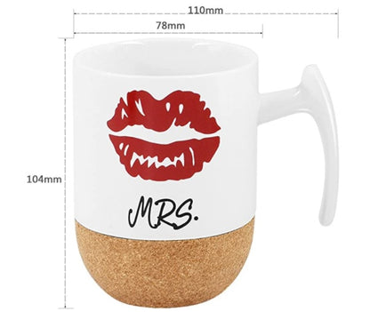 Mr. & Mrs. Mug ceramic and cork