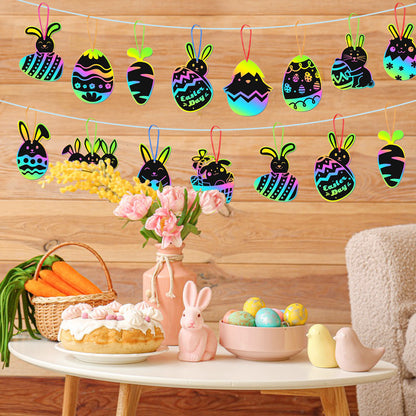 Easter Egg Scratch Art 80 Pcs Set