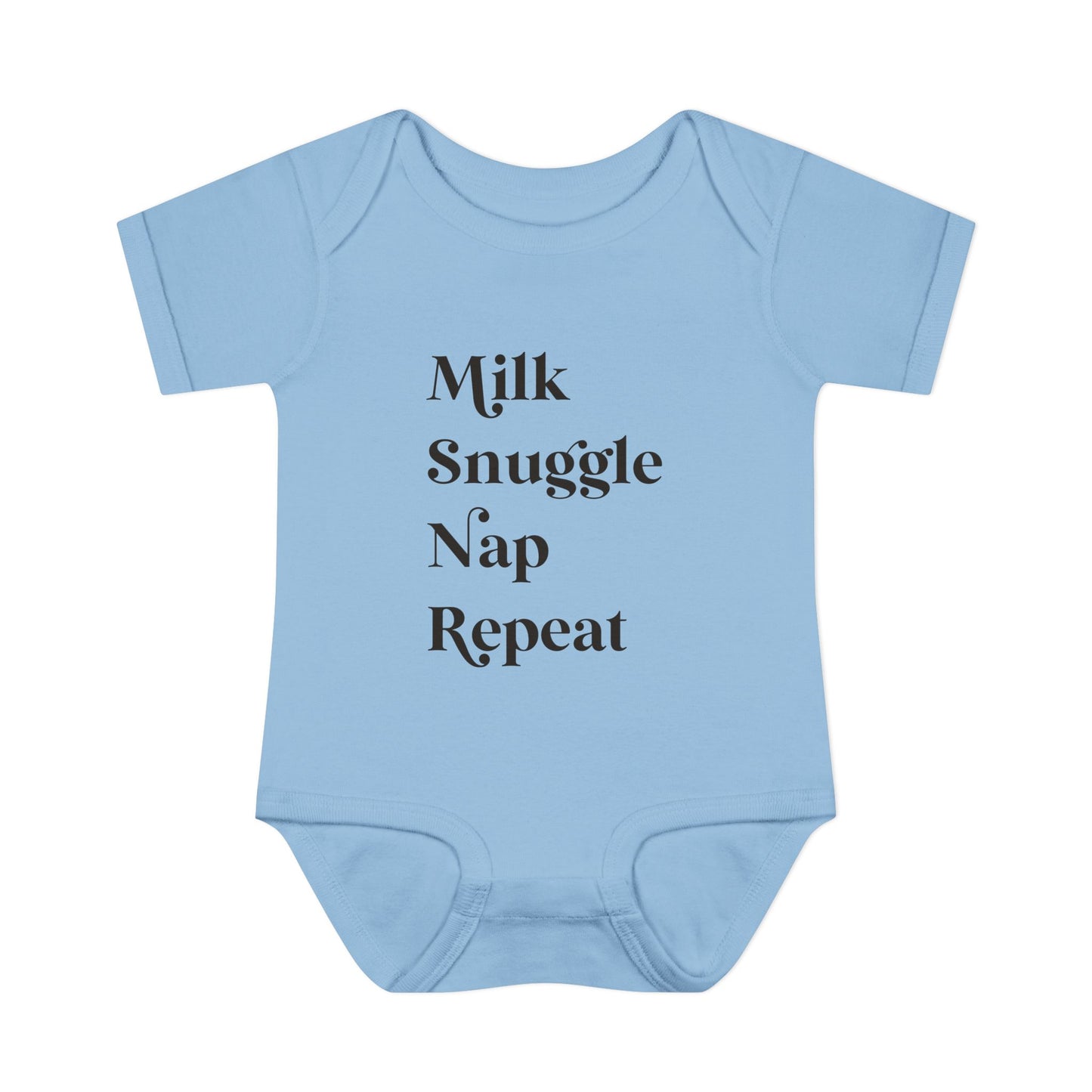 Milk Snuggle Nap Repeat Infant Onesie