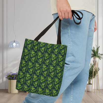 Emerald Canopy Frogs Canvas Tote Bag