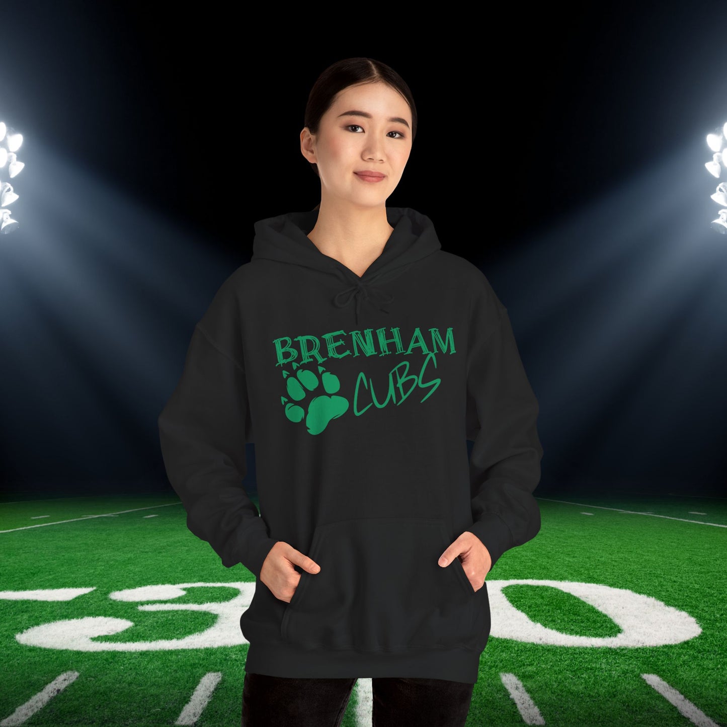 Brenham Cubs w/Claws Adult Heavy Blend™ Hooded Sweatshirt