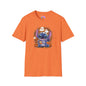Halloween Skeleton Stitch w/Ghosts & Pumpkins Adult T-shirt