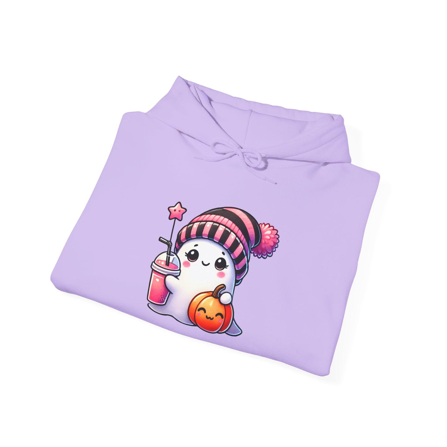 Cute Ghost w/Pumpkins Heavy Blend™ Hooded Sweatshirt