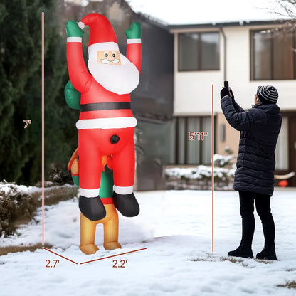 Santa vs. The Mischievous Dog 8ft Inflatable