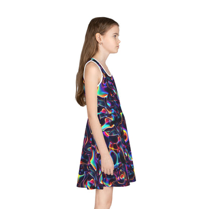 Holographic Mirage Girls' Sleeveless Sundress