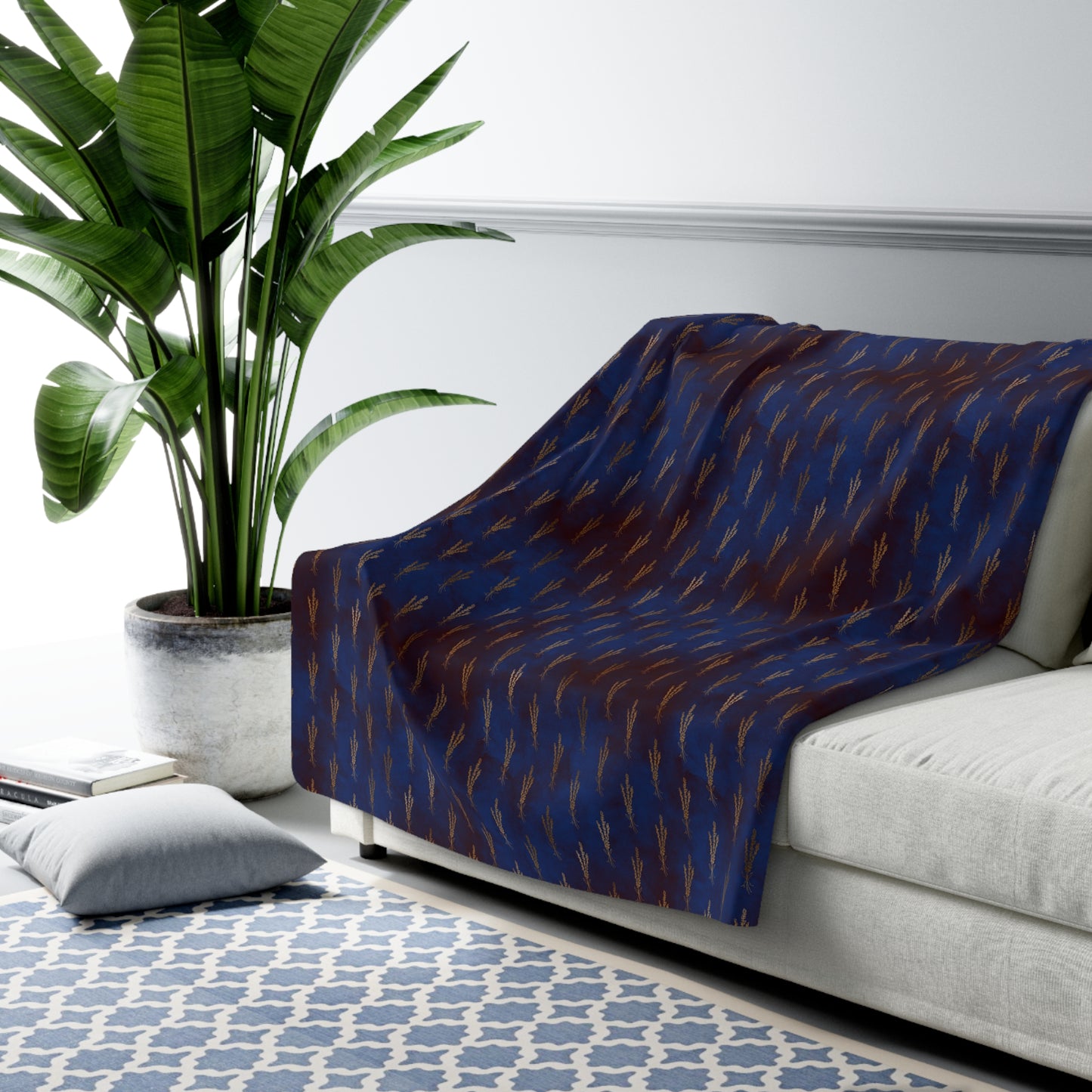 Midnight Sage Bloom Basic Bedding Set
