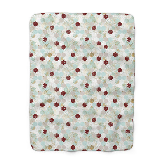 Love Letters & Honeycomb Fleece Blanket