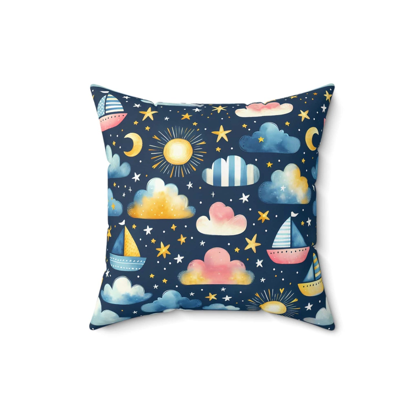 Night Sail Dreams Throw Pillow