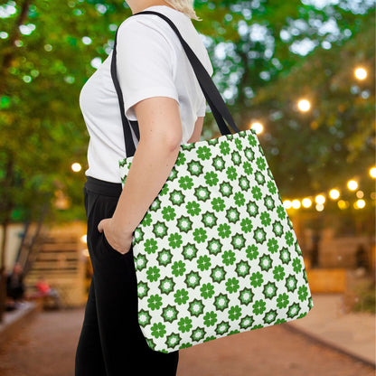 Emerald Star Garden Canvas Tote Bag