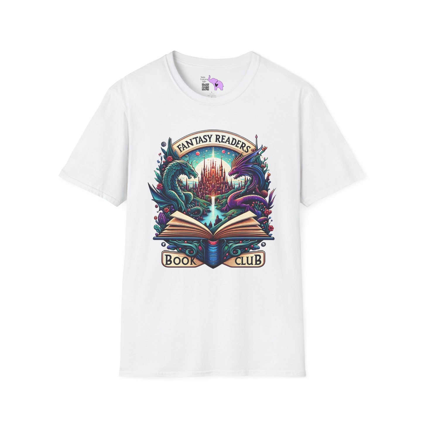 Fantasy Readers Book Club (Dragons) Adult T-shirt