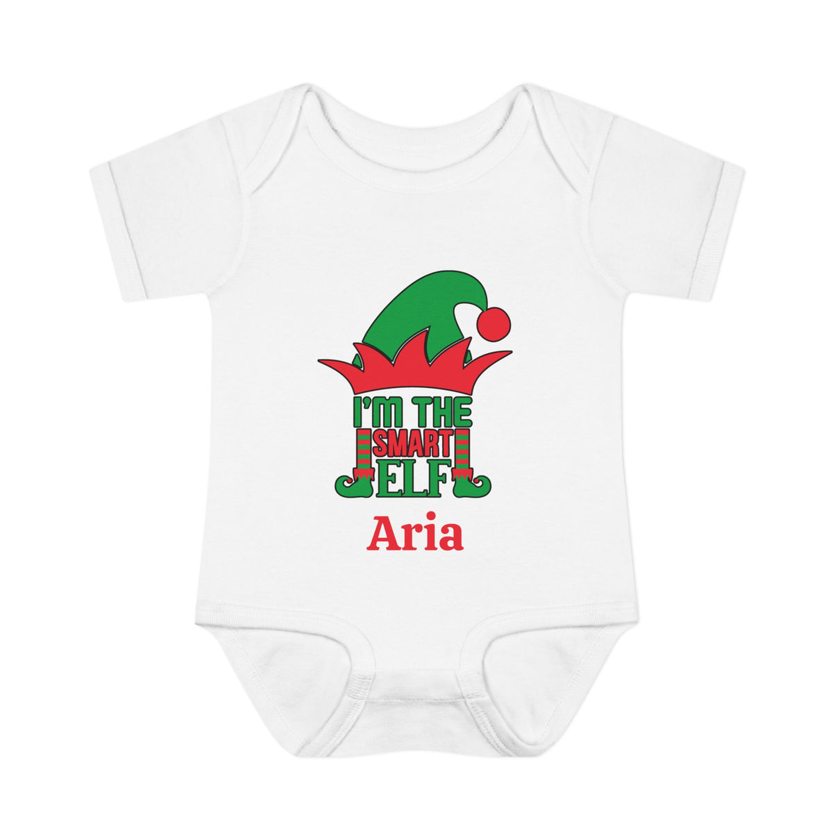 I'm The Smart Elf Personalized Infant Baby Rib Bodysuit