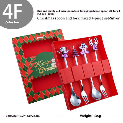 Holiday Cheer Fork & Spoon Sets - Gold or Silver