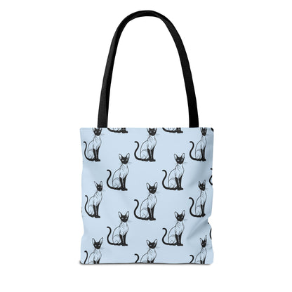 Siamese Charm – Ocean Breeze Canvas Tote Bag