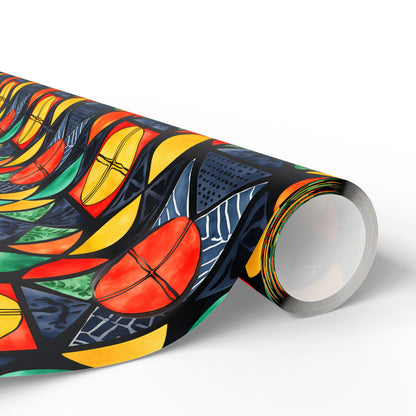 Candlelight Burst Kwanzaa Wrapping Paper